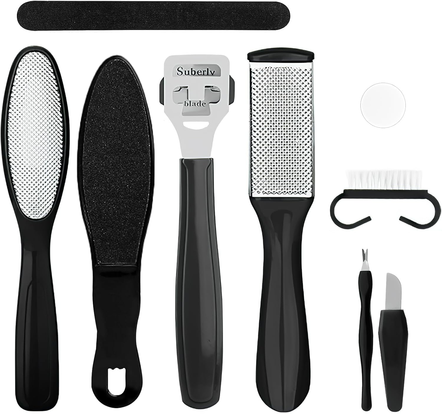 Foot File Pedicure Set, Professional 10 in 1 Foot Files Foot Care Kit Stainless Steel Foot File