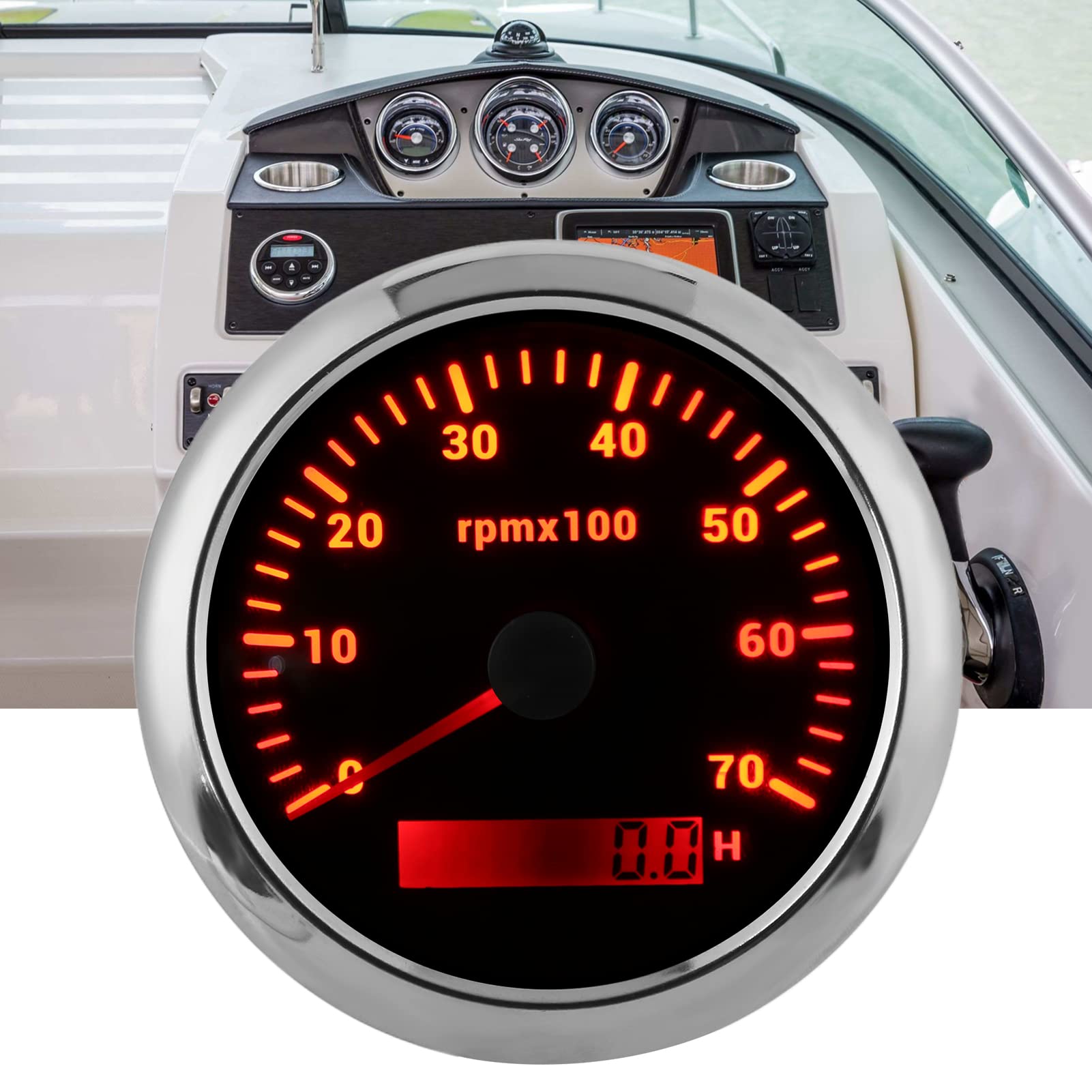 Amazon | RPMメーター タコメーター 85mm / 3.35in 0‑7000rpm 