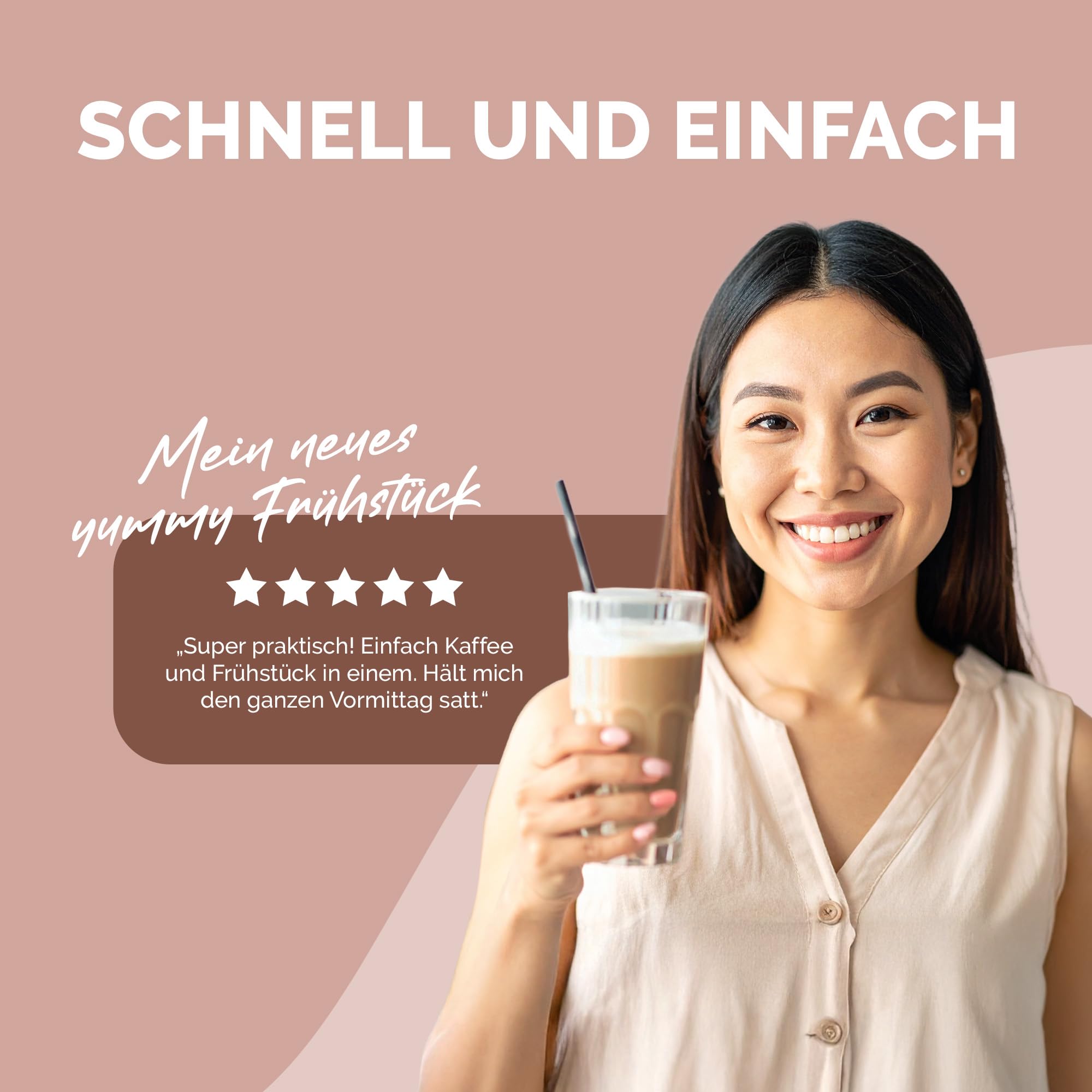 OFFSET Nutrition Abnehm Shake Frappuccino [nur 208 KCAL pro Shake] - 28 Portionen | Mahlzeitersatz | Diät Shake mit 24 Vitaminen & Mineralien | Glutenfreie Trinkmahlzeit