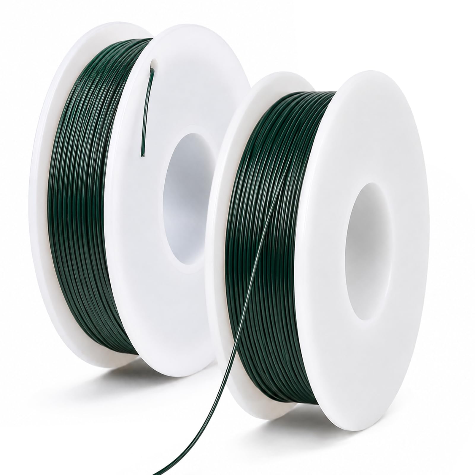 2Pcs Green Florist Wire, 100M 22 Gauge Florist Wire Wreath Making Supplies,