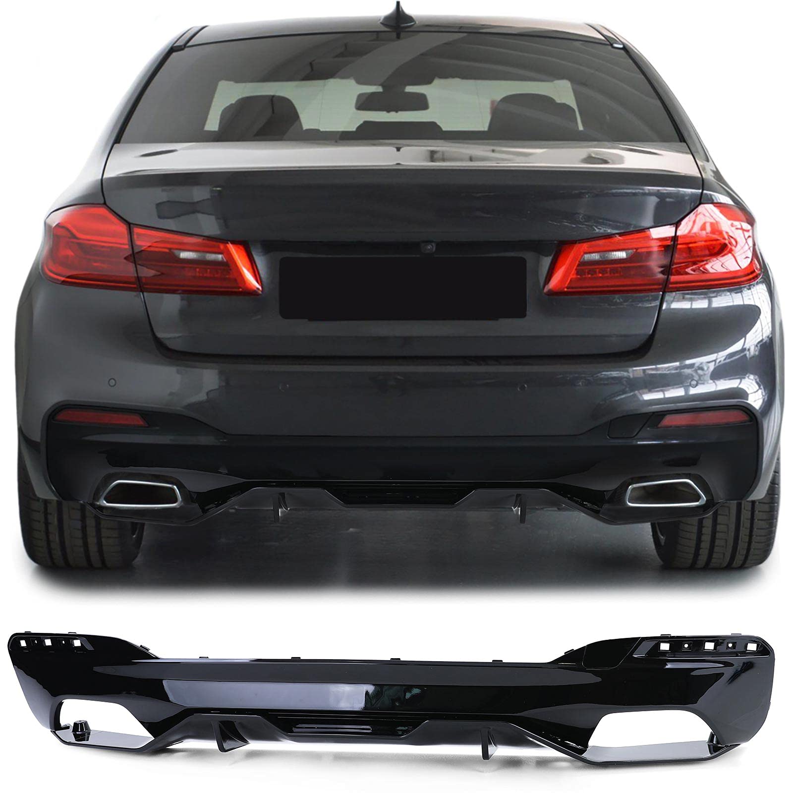 Heckdiffusor Performance Glanz passend für 5er BMW G30 G31 ab16 520 525 530 540
