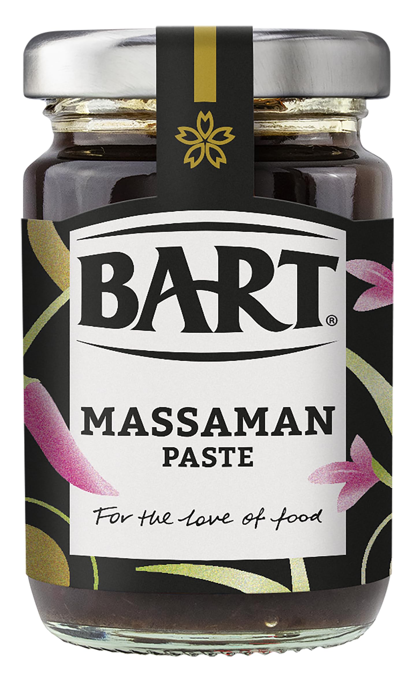 BART Massaman Paste Jar - Pack of 6 x 105g - Sweet Thai Curry Paste Ideal for Lamb or Beef Curry - Mild Heat & Gluten Free