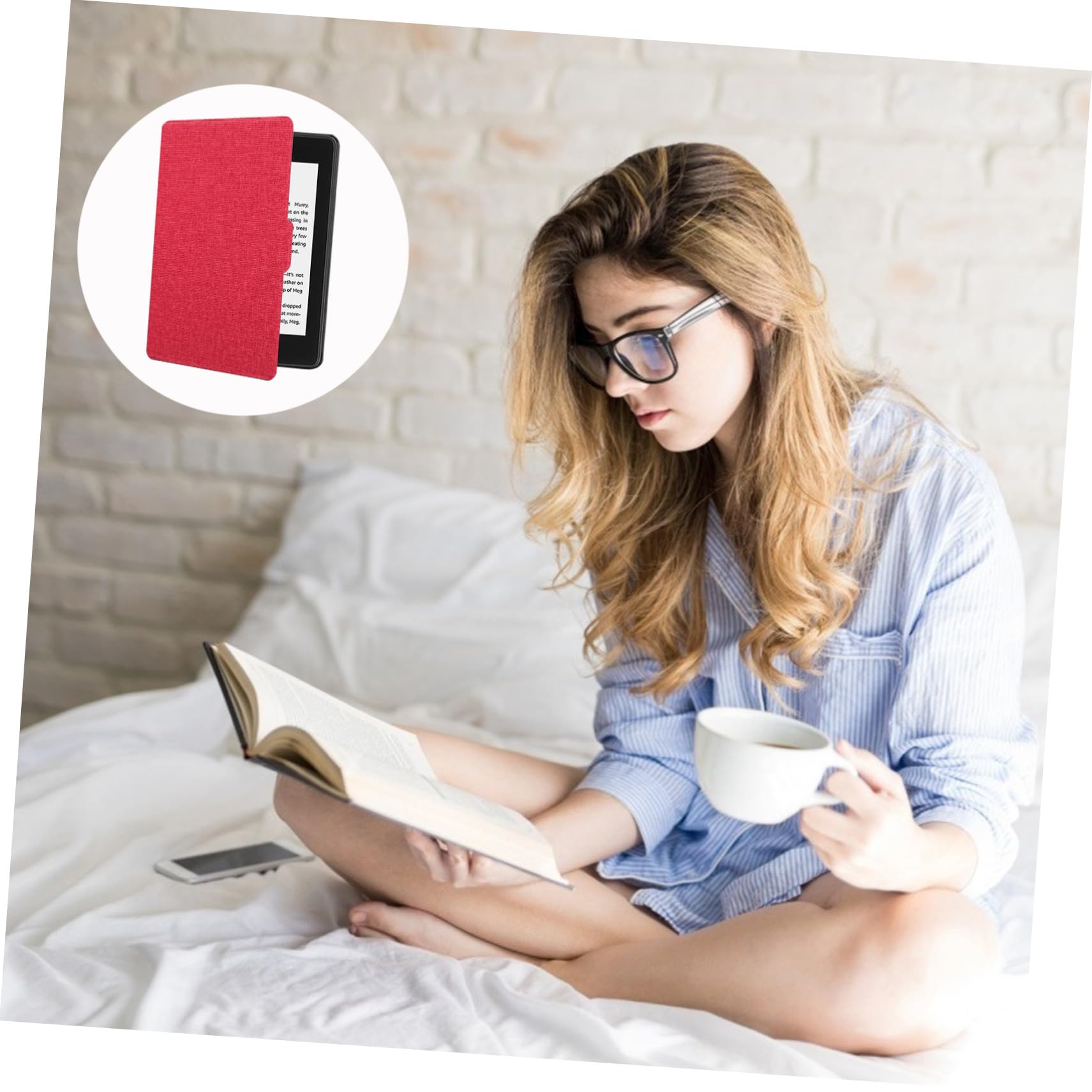 5 Pezzi Custodia Protettiva per Reader Anti- con Funzione Auto Wake Sleep Superficie Antiscivolo e Resistente per Protezione Schermo