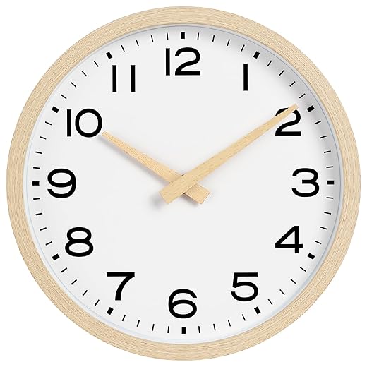 AKCISOT Wall Clock,Boho Kitchen 10 Inch Wall Clocks Battery Operated Non Ticking,Silent Modern item