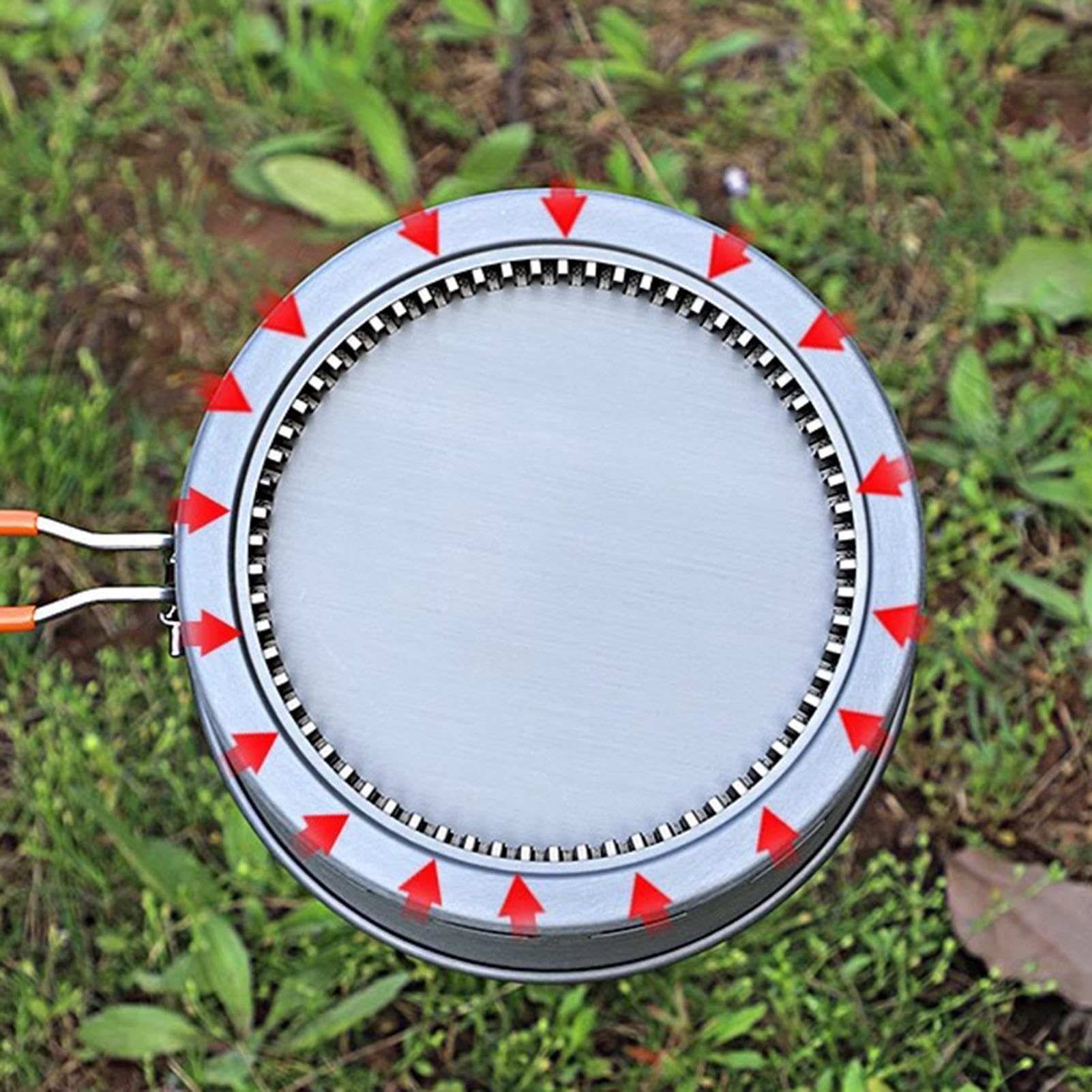 Olla de campamento, olla de camping compacta con tapa | Sartén antiadherente multiusos para senderismo, camping, pesca