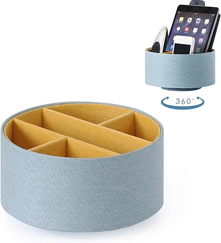 Soporte giratorio para control remoto, soporte para control remoto de TV, organizador de almacenamiento de medios, organizador de control remoto