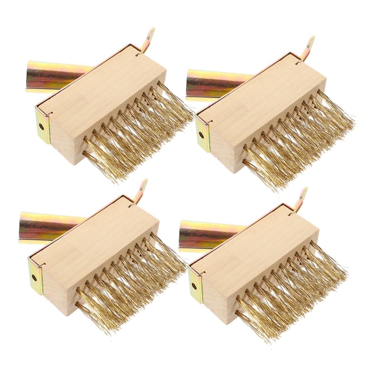 Brosse de jardin acier lot de 4 outils manuels pour désherber les fissures de terrasse et allées