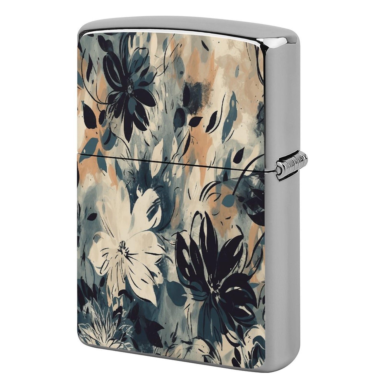 Fodpand Style Drawing Of Flowers Metal Lighter Case Cover Lighter Sleeve
