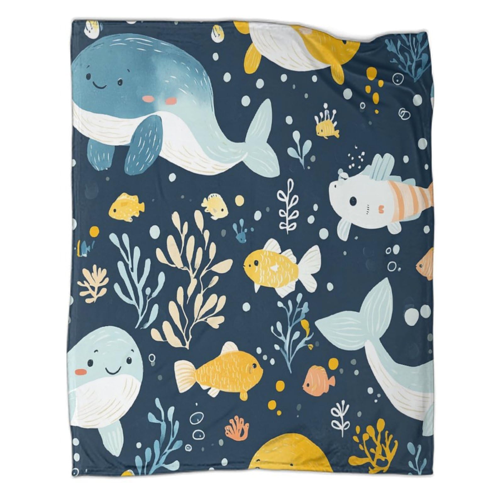 Couverture douce et chaude en flanelle 3D océan pour affronter l'hiver