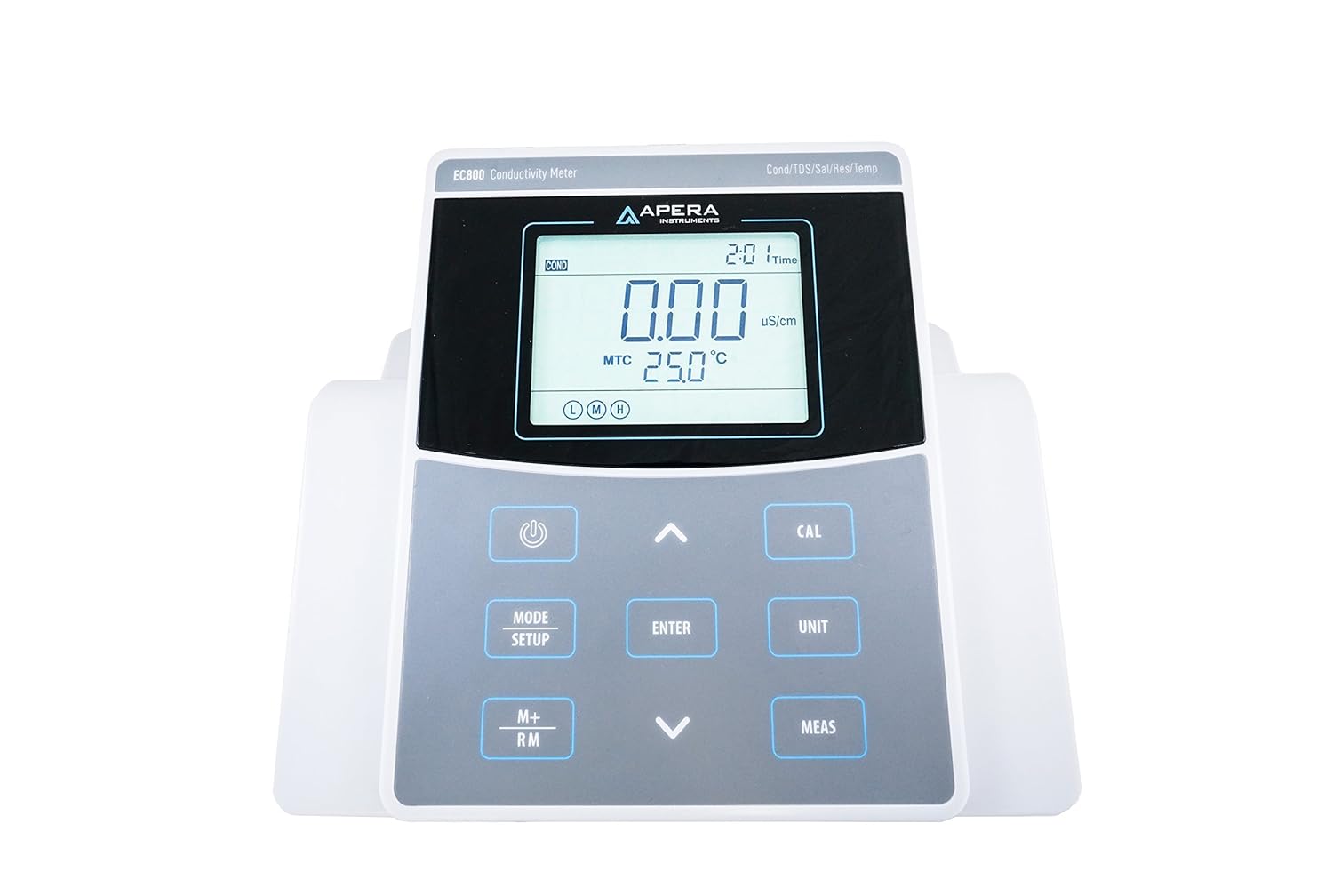 Apera Instruments AI522 EC800 Laboratory Benchtop Conductivity/TDS/Salinity/Resistivity/Temp. Meter Kit, 1% F.S Accuracy, GLP Data Management (USB output), Plastic/Glass