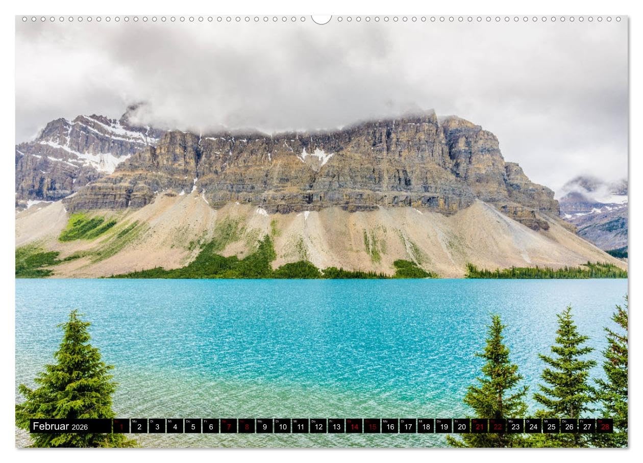 Kanadas Rocky Mountains (hochwertiger Premium Wandkalender 2026 DIN A2 quer), Kunstdruck in Hochglanz: Imposante Eindrücke der kanadischen Rocky Mountains.