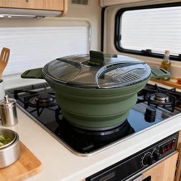 2.5L Collapsible Camping Cook Pot,Portable Cookware for Outdoor Hiking