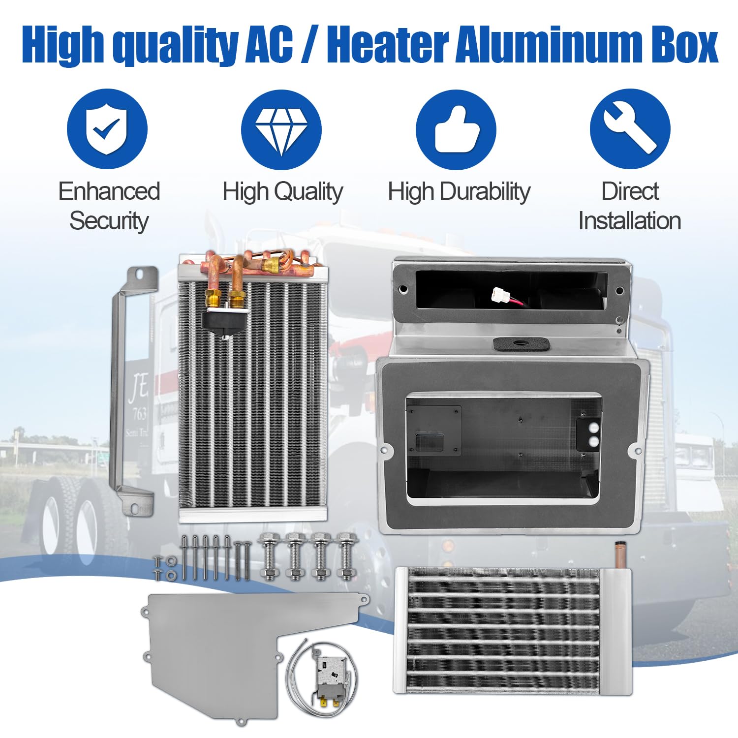 f31-10361 Stainless Steel AC Heater Box Assembly Fit for Kenworth W900 Collection, T600, T600B, T660, T800 Includes All Parts HVAC Box Air Conditioning Heater Box Replace# F31-1064-11112, F31-1036-1