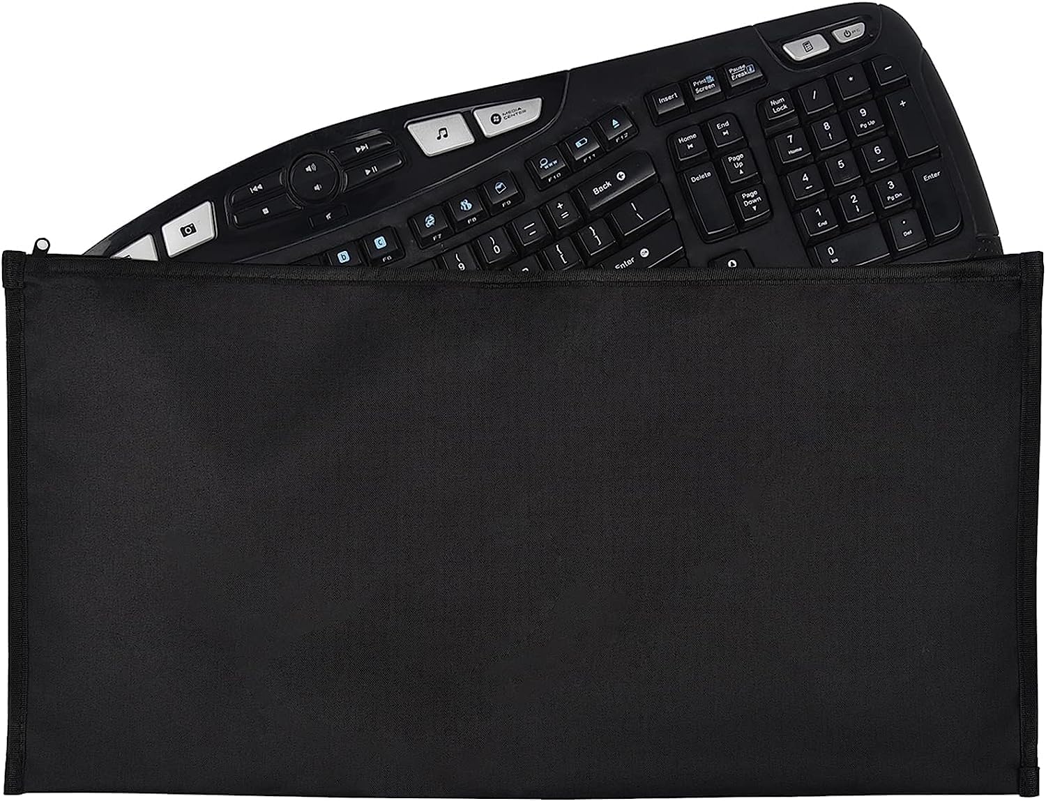 - EDRAK® Keyboard Dust Productive Bag Case Sleeve Pouch for Universal Keyboard, Logitech/Razer/Das/Havit/Apple Magic Keyboard Protector, Wireless/Wire Computer/Gaming PC Keyboard Dust Cover (Black)