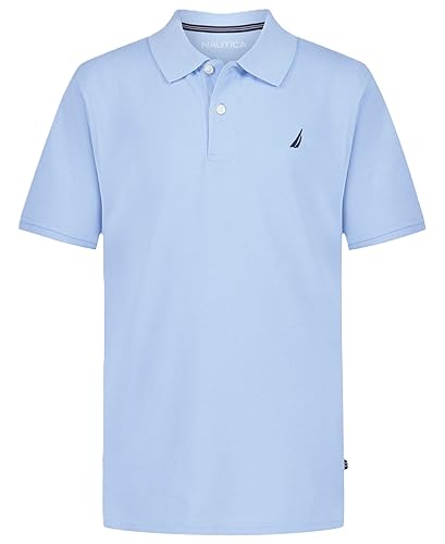 Boys' Short Sleeve Anchor Polo, Button Closure, Soft & Comfortable,