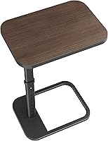 Vista 11 de Kitstorack - Bandeja/mesa de TV, altura ajustable y tapa abatible y esquinas metálicas redondeadas, mesa de aperitivos para sofá, cama, silla, sala