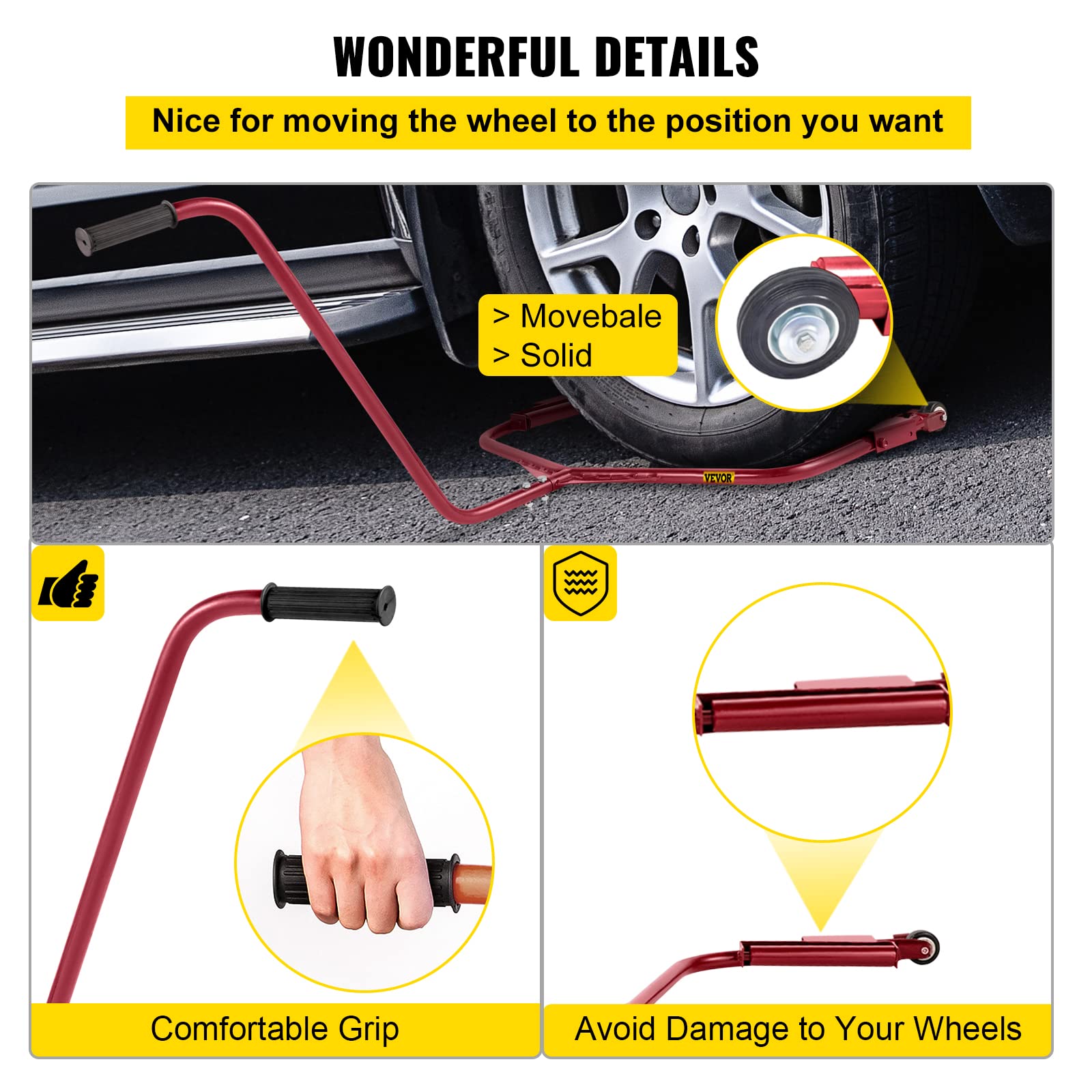 Buy VEVOR Tire Dolly 300 LBS Load Capacity Wheel Dolly Truck Tire Wheel