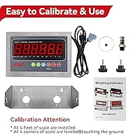 Vista 6 de Indicador digital PEC 304 de acero inoxidable aprobado por NTEP con pantalla LED para básculas de piso, básculas de ganado, básculas de camiones