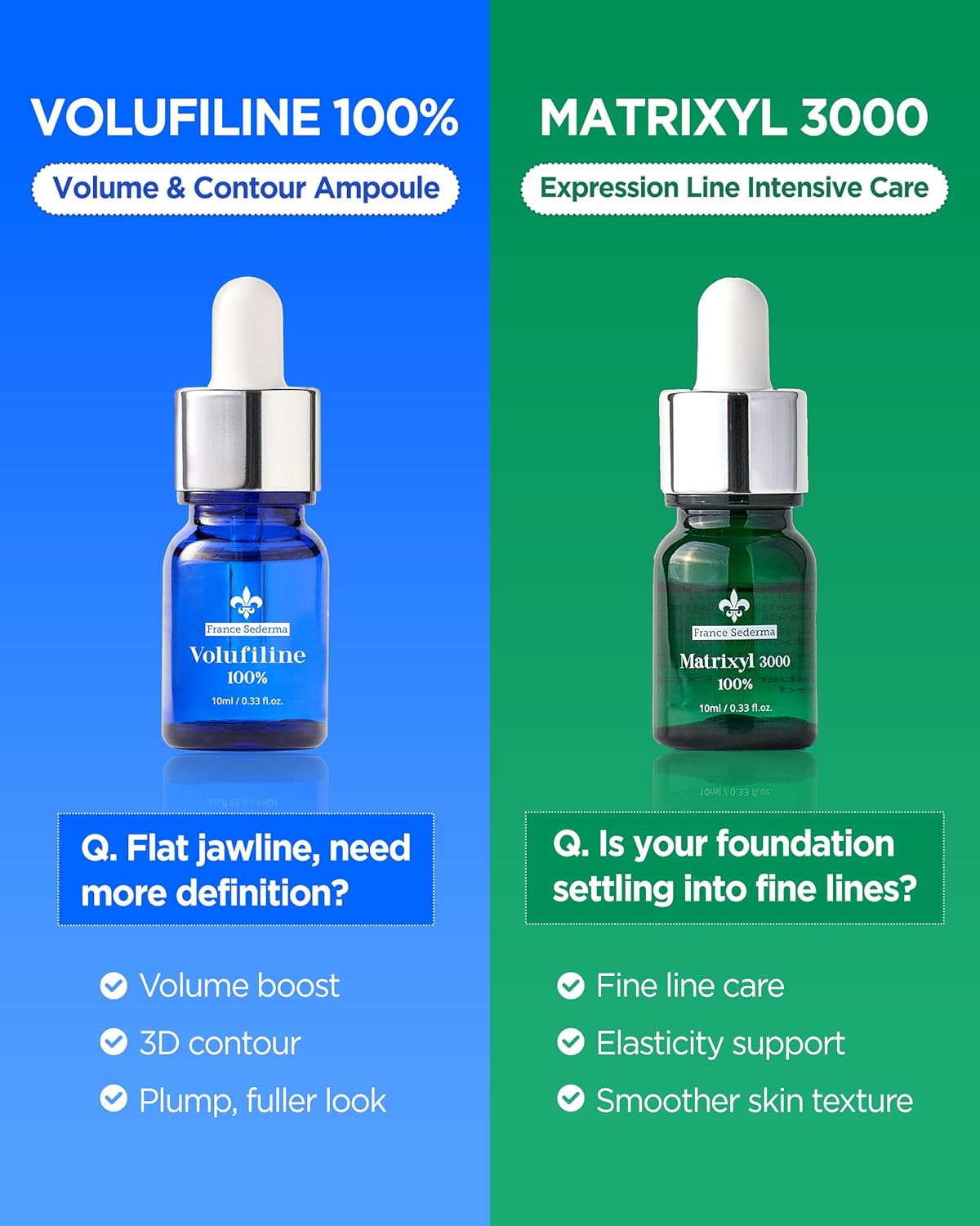 Volufiline Booster Serum - Sederma France Plumping Ampoule | Face Volume Look for Cheeks Under Eyes Neck | DIY Mix-In Skincare | Concentrated Oil-Essence | 0.33 fl oz (10ml) - Image 6