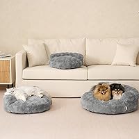 Vista 9 de EHEYCIGA Cama para perro de tamaño mediano, sofá esponjoso para perros pequeños con funda extraíble lavable, sofá para mascotas, impermeable y Gris