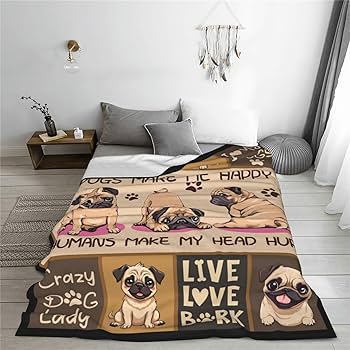 pug blanket amazon