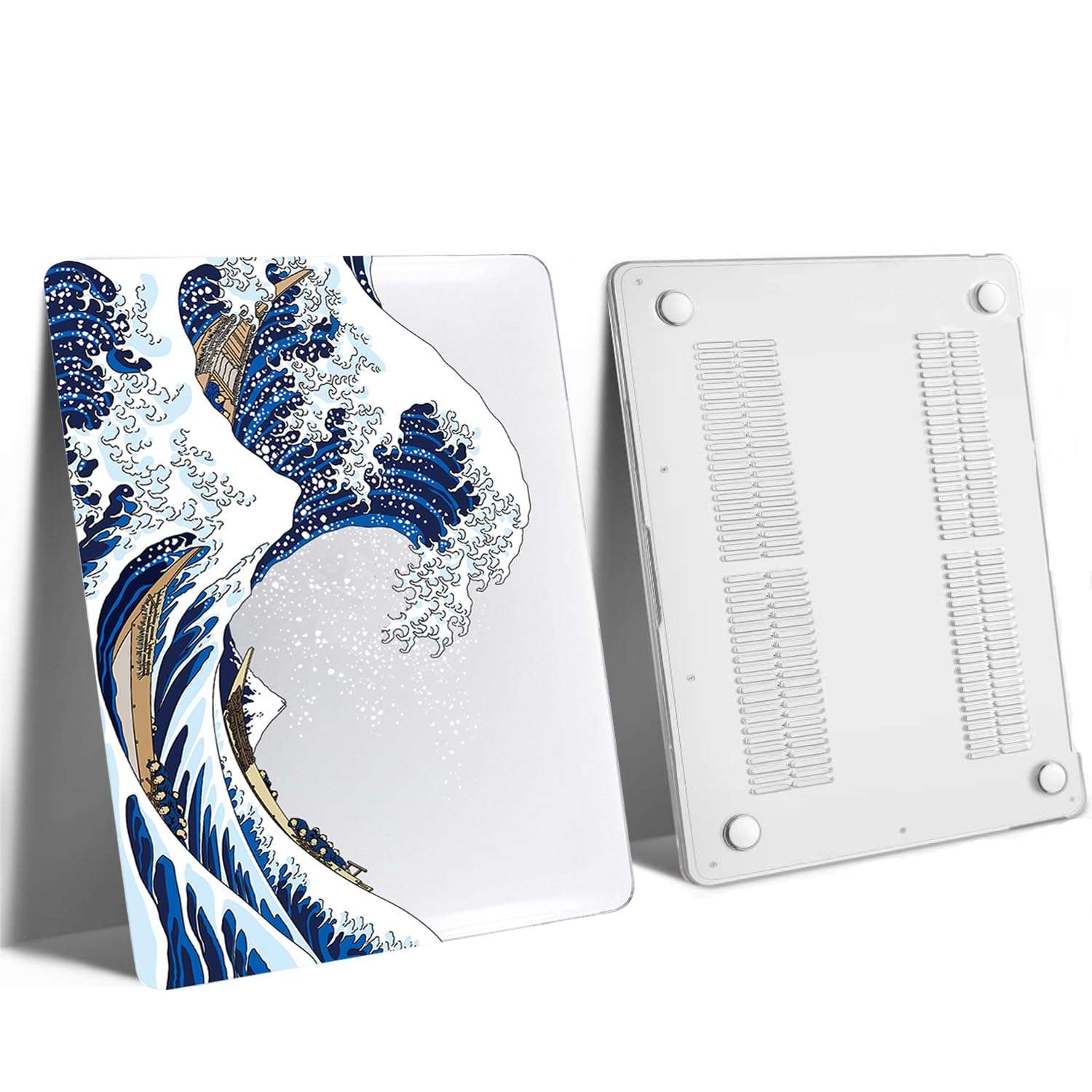 Coque Compatible avec MacBook Pro 16 Pouces A2141 avec Touch Bar et Touch ID Version de 2020 2019, Housse Étui Rigide de Protection Mat en Plastique, Vague de mer