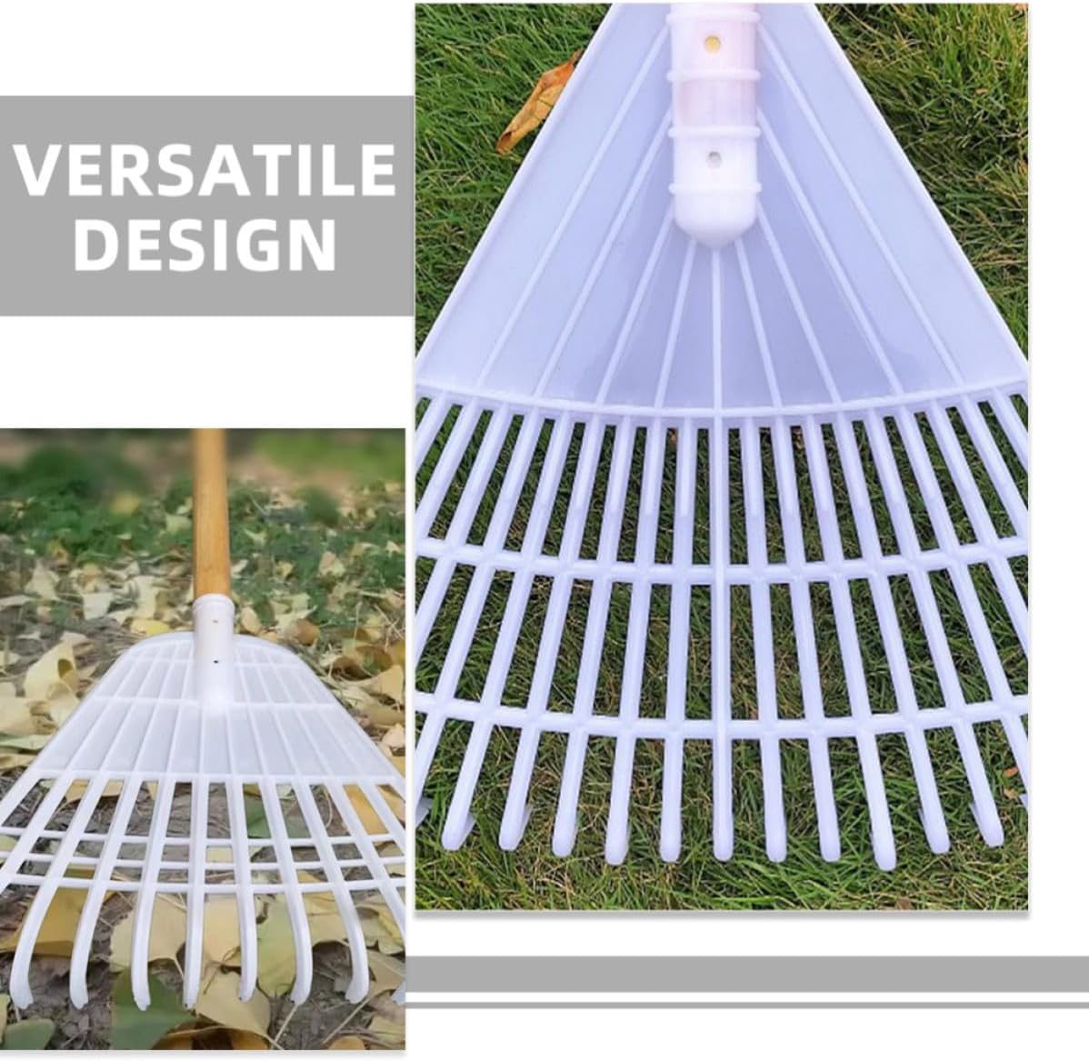 Plastic Cleaning Lawn Spacing Rake Tooth with Fine for Efficient in Clean White the Garden Ground and Fallen Leaves Outdoor Yard image 3