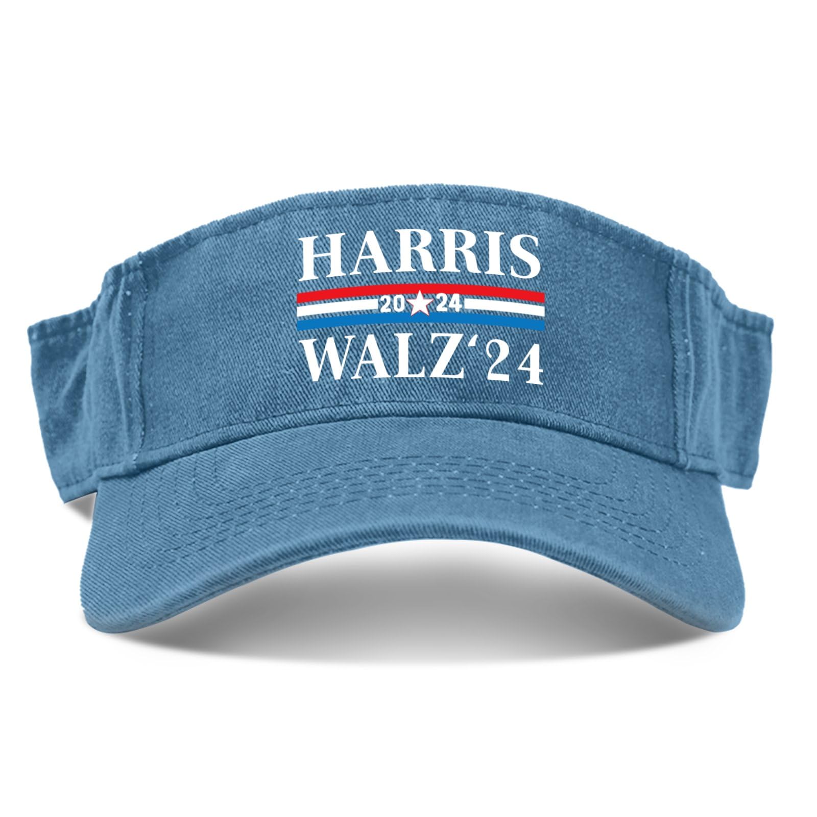 Harris Walz 2024 Campaign for President Harris Waltz Vintage Caps Sun Visor for Teens Golf Cap Lake Blue