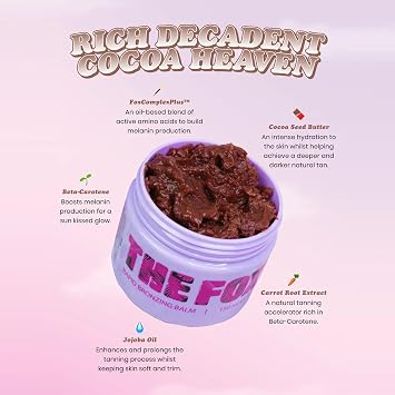 The Fox Tan Rapid Bronzing Balm, Tanning Accelerator For Darker & Faster Tans, Creates Flawless Tan Skin & A Deep Glow, Vegan & Cruelty-Free, 150mL