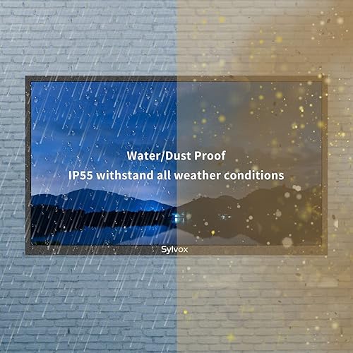 Miniatura 5 de SYLVOX TV al aire libre de 43 pulgadas, Smart TV compatible con Google impermeable 4K LED televisión al aire libre con altavoces duales, compatible