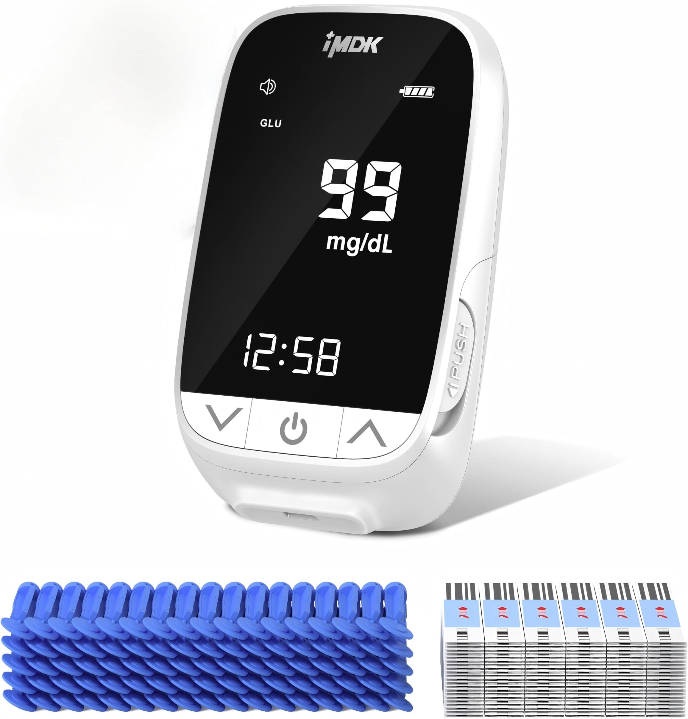 IMDK GLU-T1 Blood Glucose Test Strips for use with IMDK Diabetes Sugar Testing Meter (No Coding Required, 100 Count)