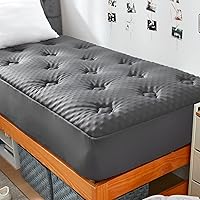 Vista 8 de Hansleep Cubrecolchón de espuma viscoelástica tamaño individual, cubrecolchón de espuma individual de viscosa derivada del bambú, funda de colchón