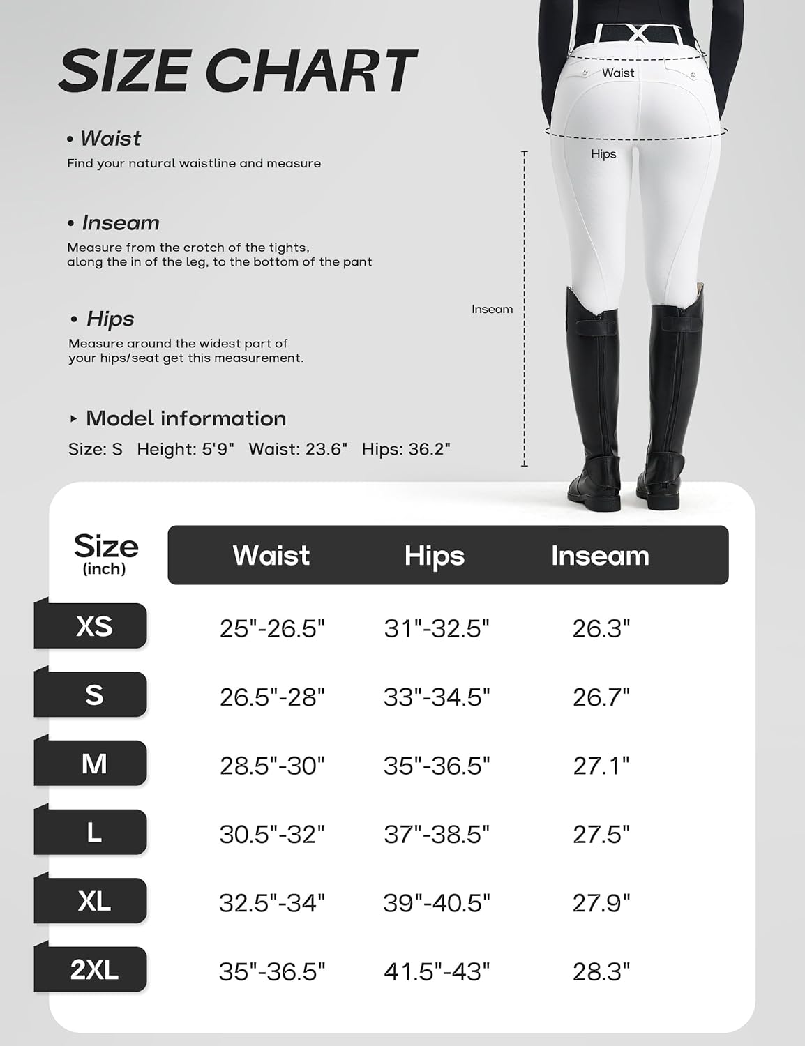 FitsT4 Sports Women's Horse Riding Pants Full Seat Equestrian Breeches High Waist Horseback Riding Tights with Pockets - Image 7