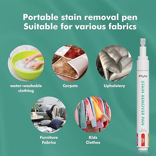 Miniatura 5 de XTryfun Bolígrafo quitamanchas para ropa, portátil y seguro, removedor de manchas instantáneo para limpiar manchas, como jugo, alimentos, salsa de