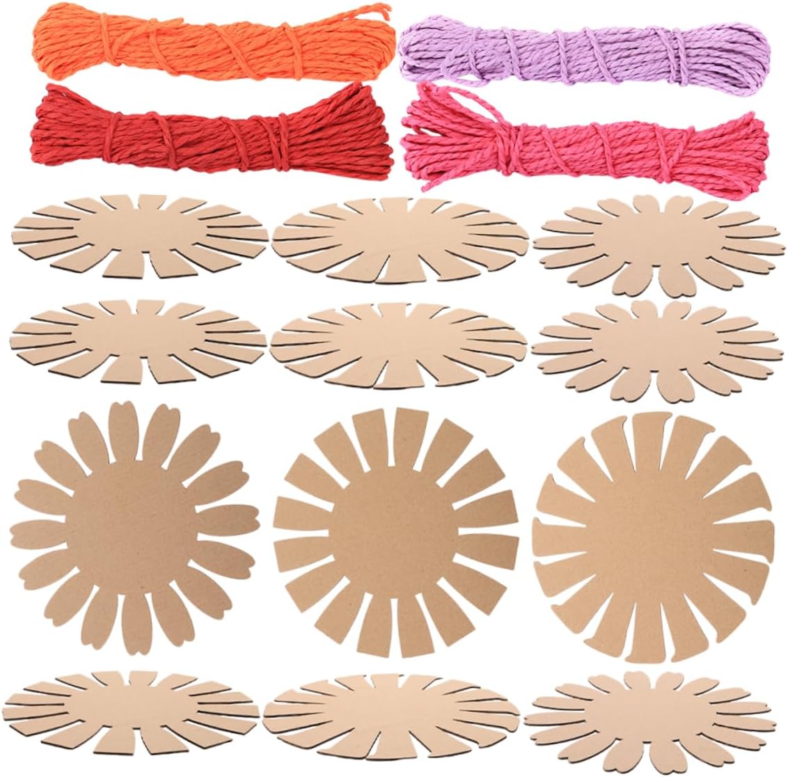 OHPHCALL Basket Weaving Material Kit 16pc Paper Card Yarn Set for Boys and Girls Perfect for Present Basket Weaving DIY Craft Supplies