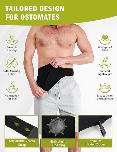 Miniatura 3 de Fundas para bolsas de ostomía, cinturón de ostomía para la vida diaria y el deporte, fundas de bolsa de colostomía para hombres y mujeres para