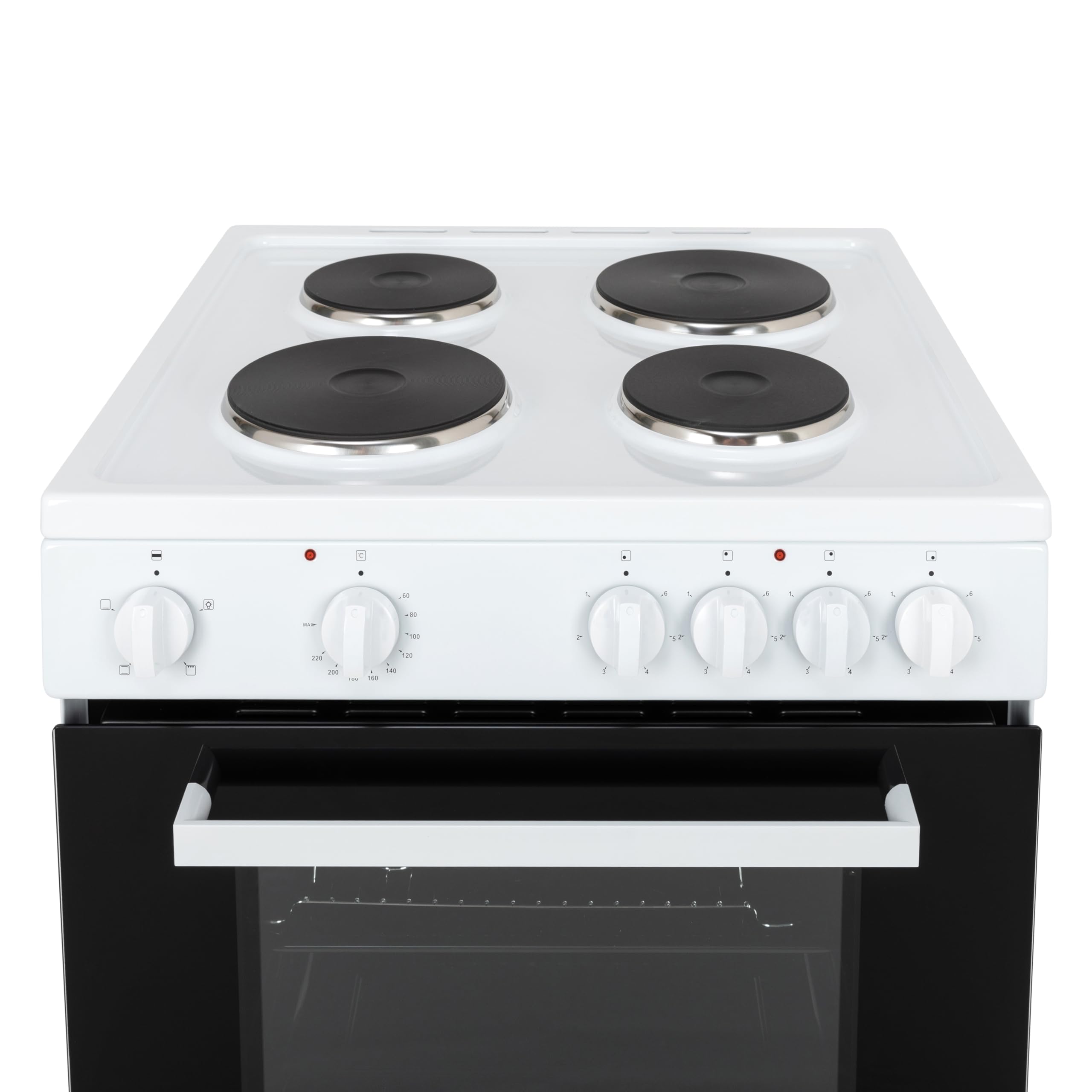 Willow WSE60WH 68L Freestanding Single Cavity Cooker, 60cm Electric Cooker - White — view 5
