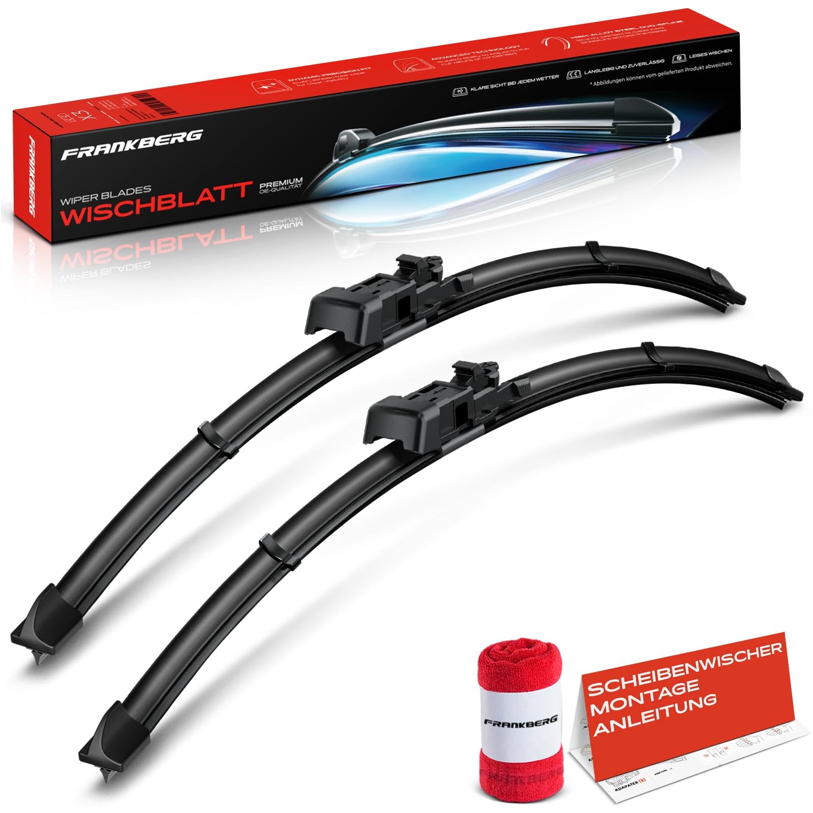 Frankberg 2x Limpiaparabrisas Escobillas Limpiaparabrisas Delantero 600mm/450mm Compatible con 4 Gran Coupé F36, 4 cabrio F33 F83, 4 Coupé F32 F82, B4 Coupé F32, B4 cabrio F33