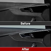 OYDDL Szénszálas Ajtópanel Szellőző Borítás - 4 db Karbon Matrica Szett Audi A4/S4/RS4/A5/S5/RS5 Modellekhez (2016-2025) Belső Dekoráció 3