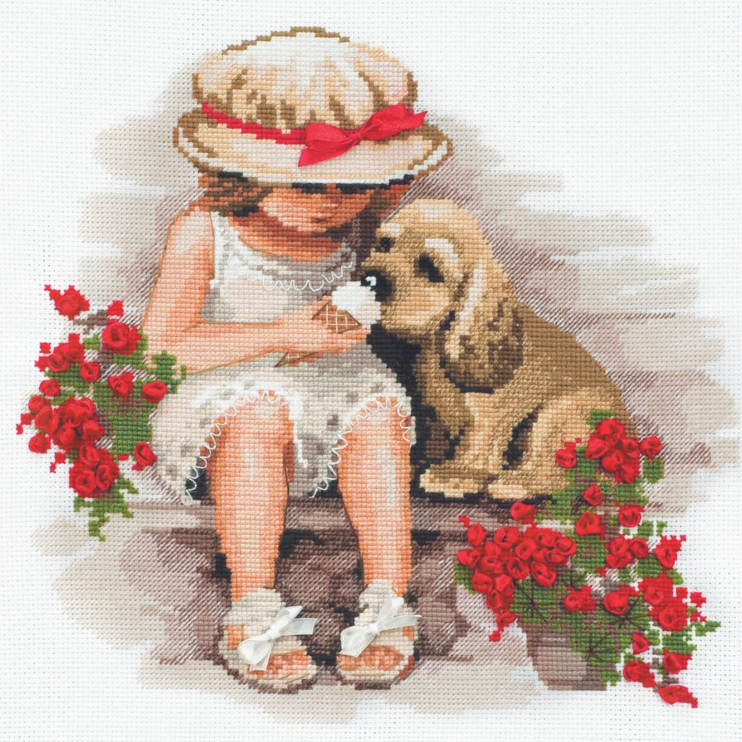 Punto Croce Kit Da Ricamare RIOLIS - Viaggio In Fiore 2246, Punto Croce 21x30cm, , Disegni Da Ricamare, Embroidery Kit, Set Punto Croce, Kit Ricamo