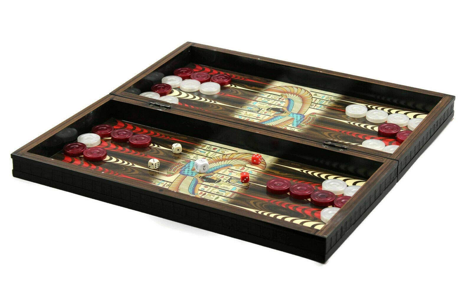 Wooden Backgammon Set Papyrus- 20"