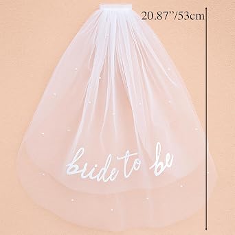 Bride to Be Sash Veil Bachelorette Party Accessories, Bridal Shower Decorations, Engagement Gifts for Bride