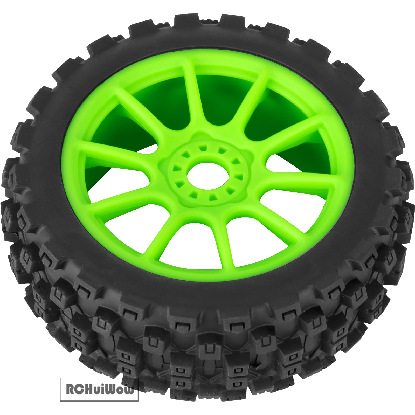 RC Buggy Pneumatici 17mm Hex Ruote e Pneumatici per 1/8 Scala Auto Arrm a Typhon 3S 6S, HSP Off-Road, Kyosho MP10, Scala 1/8 RC Buggy Ruote e pneumatici in gomma, Verde