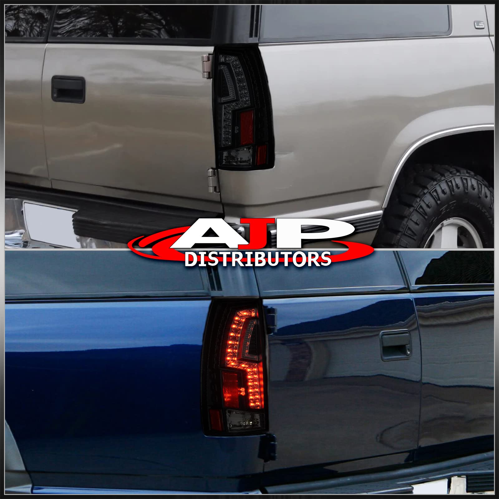 AJP Distributors LED DRL Tail Lights Brake Lamps Pair Compatible/Replacement For C/K C10 C1500 C2500 C3500 K1500 K2500 K3500 Blazer Escalade Suburban Tahoe Yukon 88 89 90 91 92 93 94 95 96 97 98 99 00