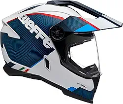 Capacete Masculino Bieffe B-Trail Delux Azul Oculos Moto (60)