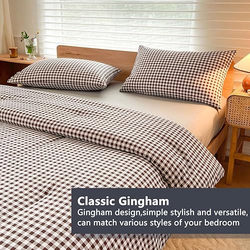 Miniatura 10 de NSNLGSGC Juego de edredón tamaño King, juego de edredón de cuadros verde salvia, edredón de 3 piezas (1 edredón, 2 fundas de almohada)