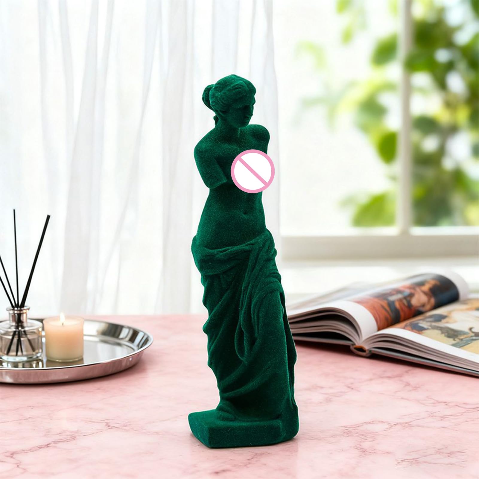 Grecki posąg – 28 cm estetyczna nowoczesna rzeźba renesansowa, estetyczna statuetka popiersie, figurki kolekcjonerskie, do domu, sypialni, salonu, biura, mieszkania, przedpokoju, ogrodu na zewnątrz