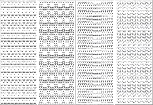Miniatura 1 de 1799 piezas de 4 hojas de calcomanías de diamantes de imitación de perlas de 0.157 pulgadas, gemas de diamantes de imitación autoadhesivas para