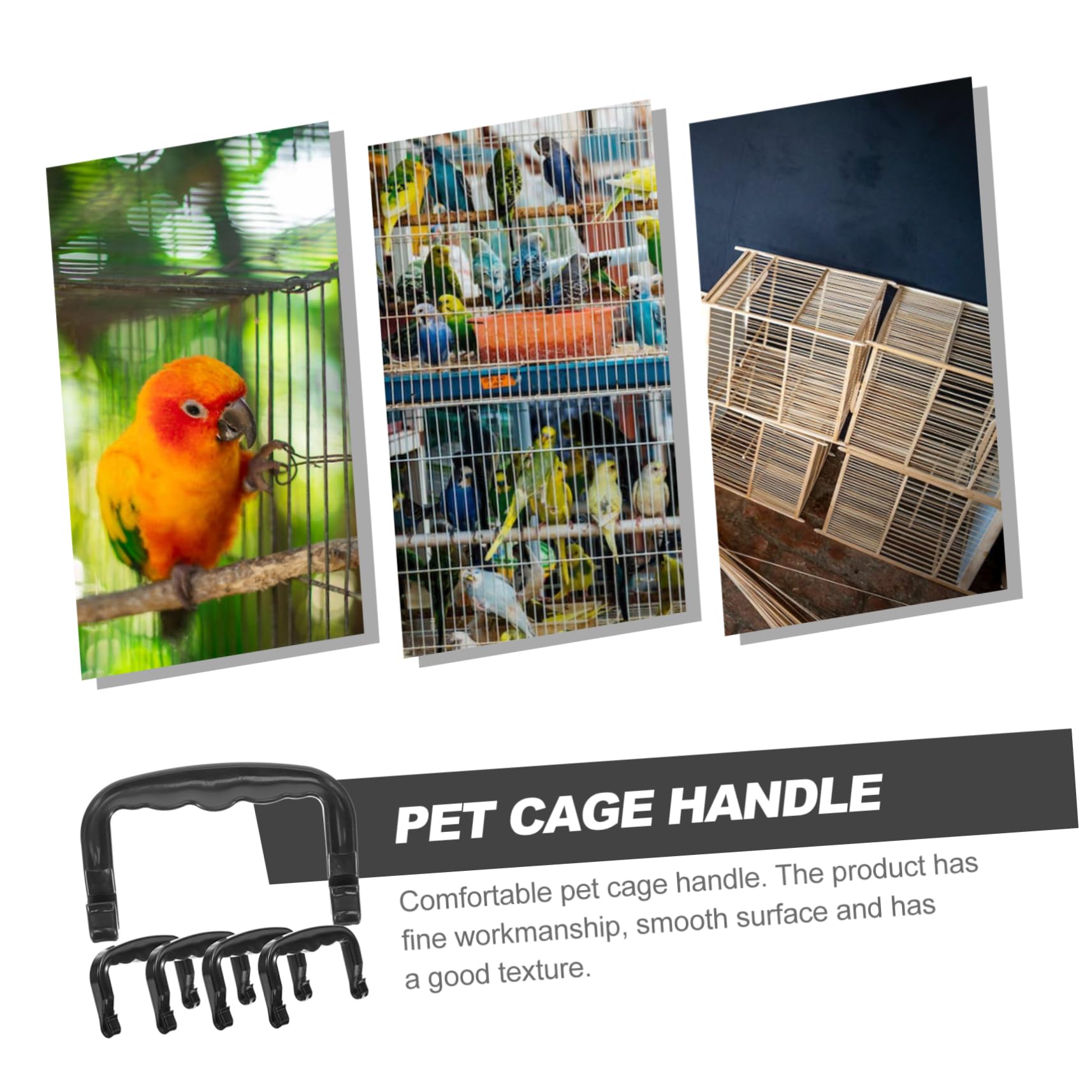 VICASKY - 4 Poignées De Cage Pour Animaux En Plastique - Pour Transport Facile De Cages Lapins, Oiseaux, Rongeurs