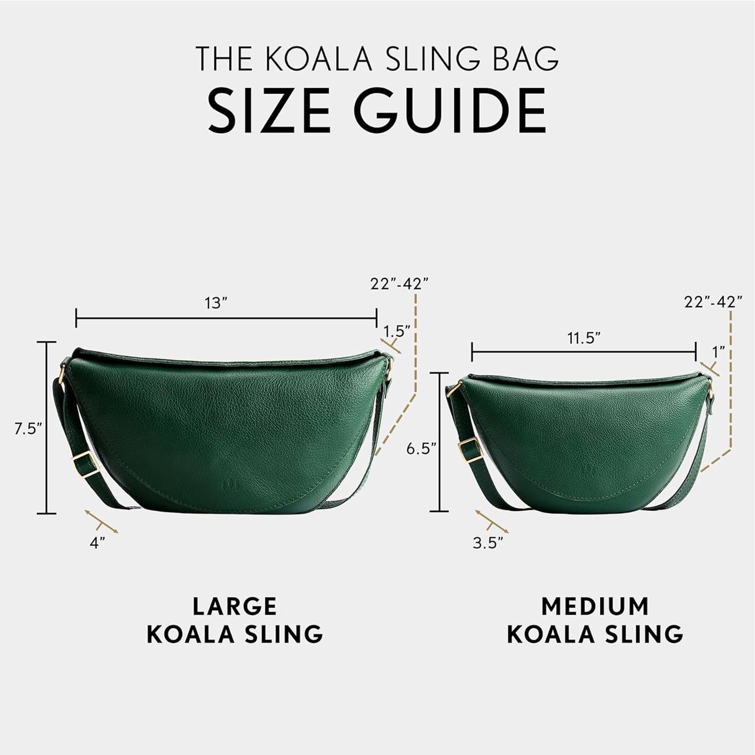 Portland Leather Goods Koala Sling Bag – Leather Sling with Adjustable Strap – Handmade from the Finest Full-Grain Hides - Image 6